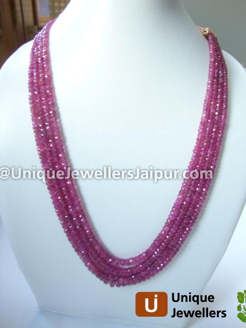 Rubylite Faceted Roundelle Beads